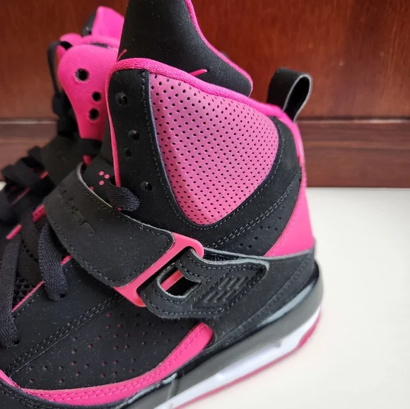 Jordan Flight 45 High IPGS 'Black Vivid Pink 6y/7.5W - Picture 5 of 7